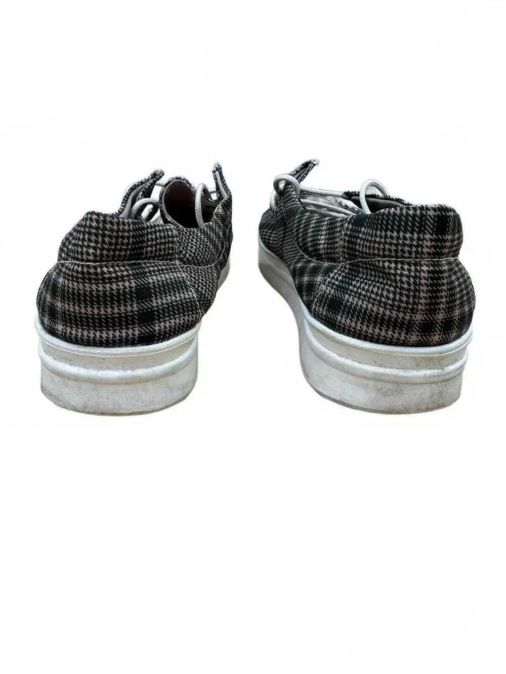 Plaid Casual Sneakers with White‎ Soles